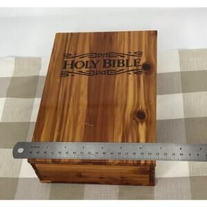Wooden Cedar Bible Box